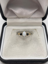 Load image into Gallery viewer, 9ct gold opal and sapphire ring
