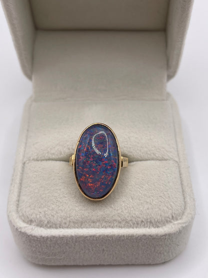 18ct gold opal triplet ring