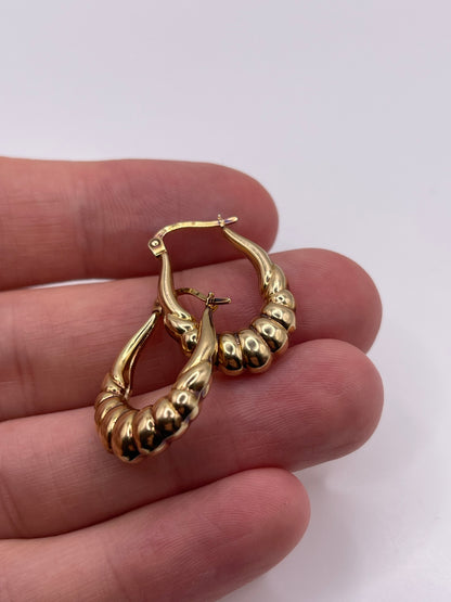 9ct gold creole earrings