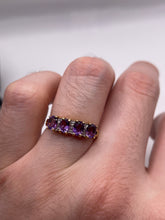 Load image into Gallery viewer, 9ct gold amethyst and diamond ring
