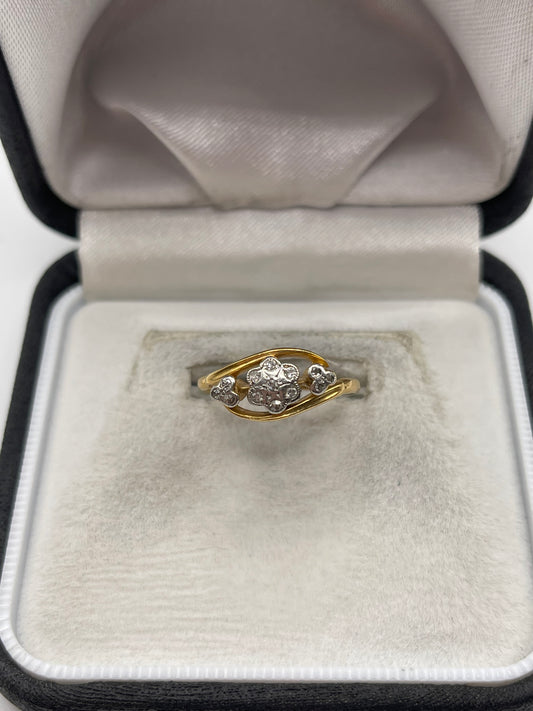 18ct gold platinum diamond ring