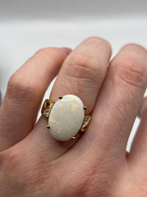 Load image into Gallery viewer, 9ct gold opal and zircon ring
