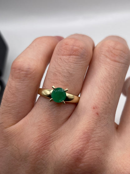 9ct gold emerald ring