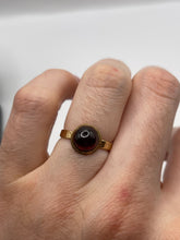 Load image into Gallery viewer, 9ct gold cabochon garnet ring
