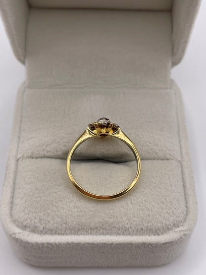 18ct gold ruby and diamond ring