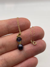 Load image into Gallery viewer, 9ct gold pearl and sapphire necklace
