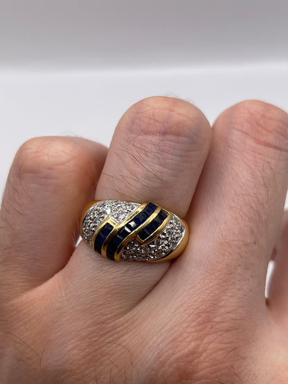 18ct gold sapphire and diamond ring