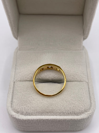 Antique 18ct gold diamond gypsy ring