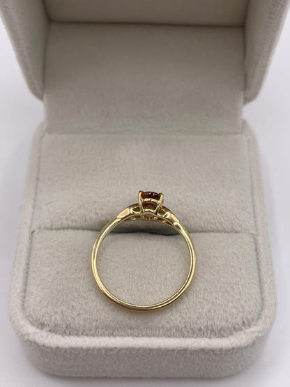9ct gold citrine and diamond ring