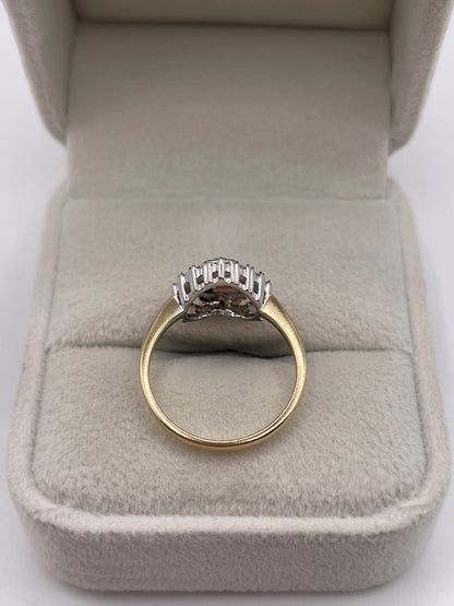 9ct gold diamond cluster ring