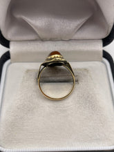 Load image into Gallery viewer, 14ct gold moss agate ring
