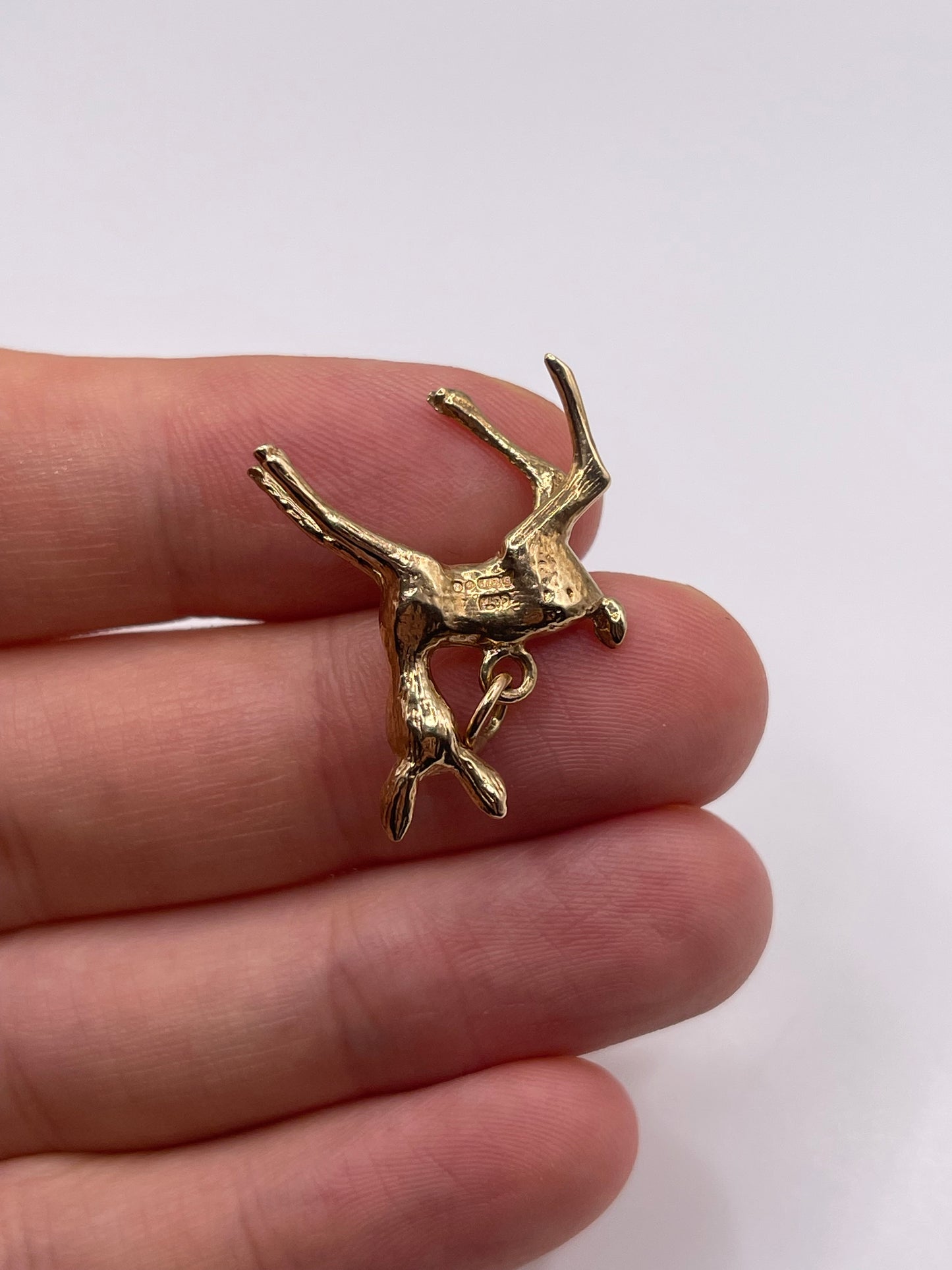 9ct gold deer charm