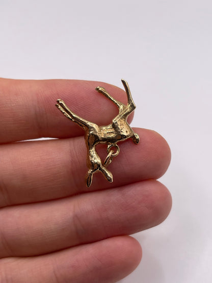 9ct gold deer charm