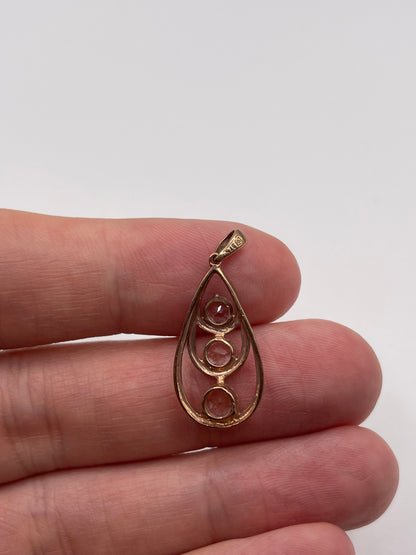 9ct rose gold pale morganite pendant
