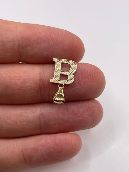 9ct gold initial B pendant