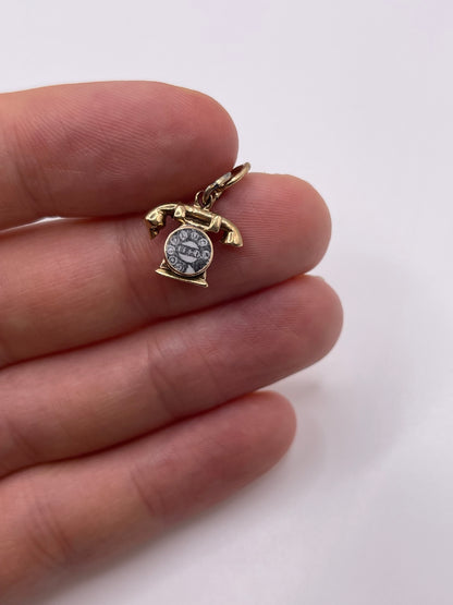 9ct gold telephone charm