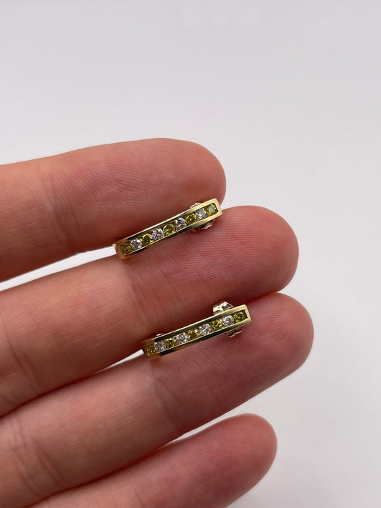 9ct gold diamond earrings