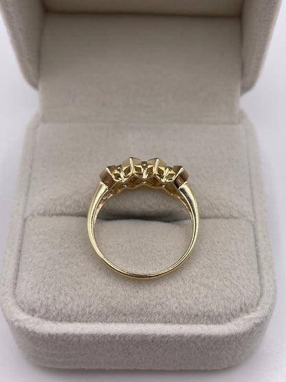 9ct gold sapphire cluster ring