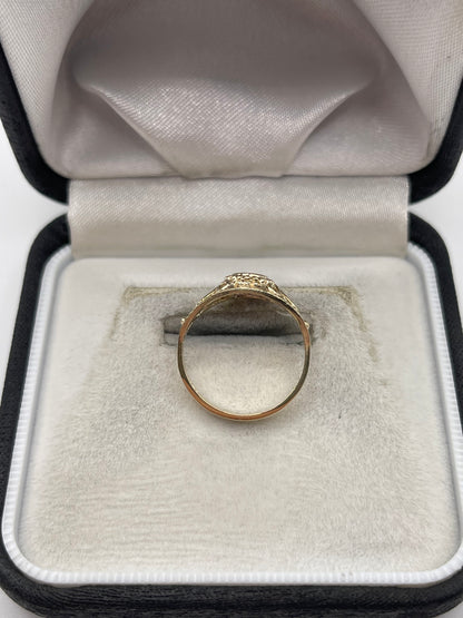 9ct gold amethyst ring