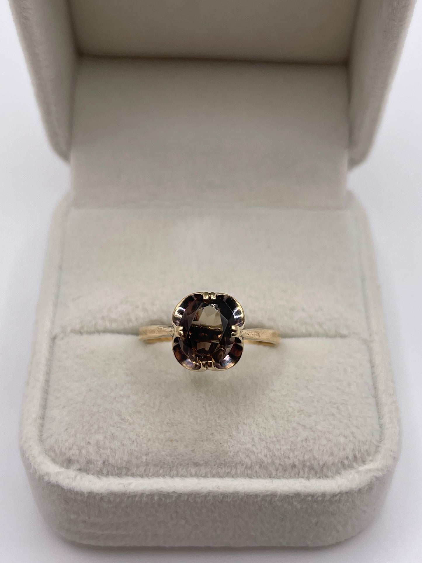 9ct gold Smokey quartz ring