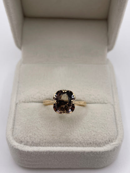 9ct gold Smokey quartz ring