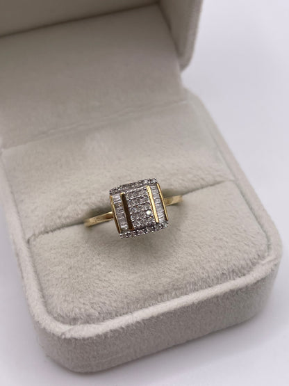 9ct gold diamond ring