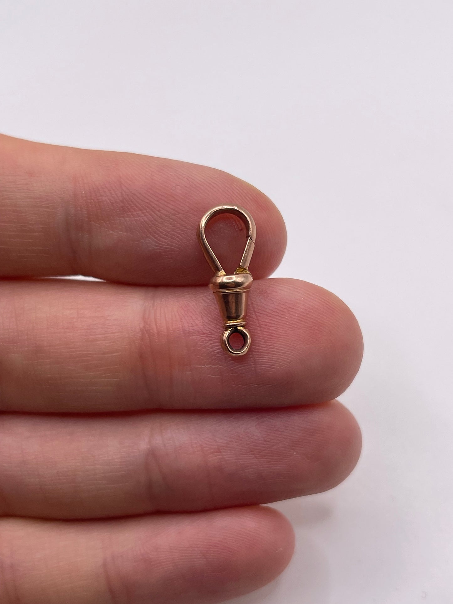 9ct rose gold dog clip 2
