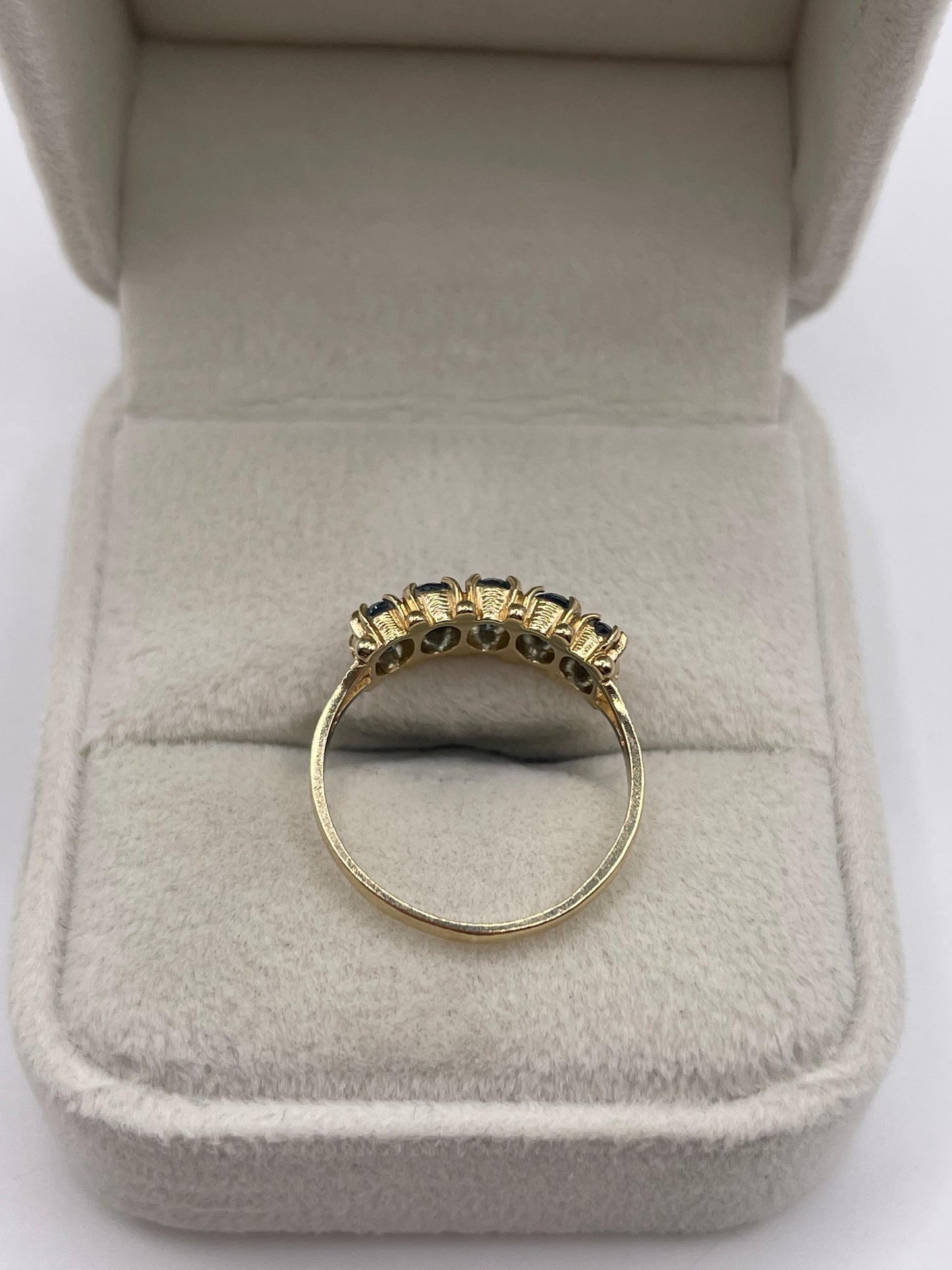 9ct gold blue topaz ring