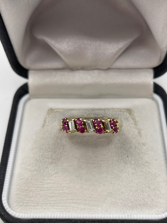 18ct gold ruby and diamond ring