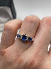 Load image into Gallery viewer, Silver kyanite and topaz ring
