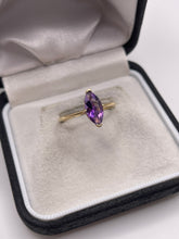 Load image into Gallery viewer, 9ct gold amethyst ring
