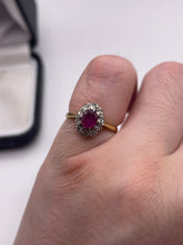 Load image into Gallery viewer, 18ct gold ruby and diamond ring
