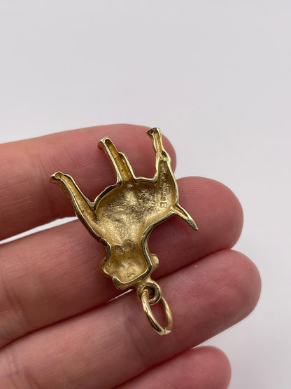 9ct gold dog pendant