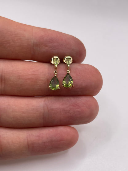 9ct gold quartz earrings