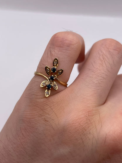 9ct gold sapphire and diamond ring