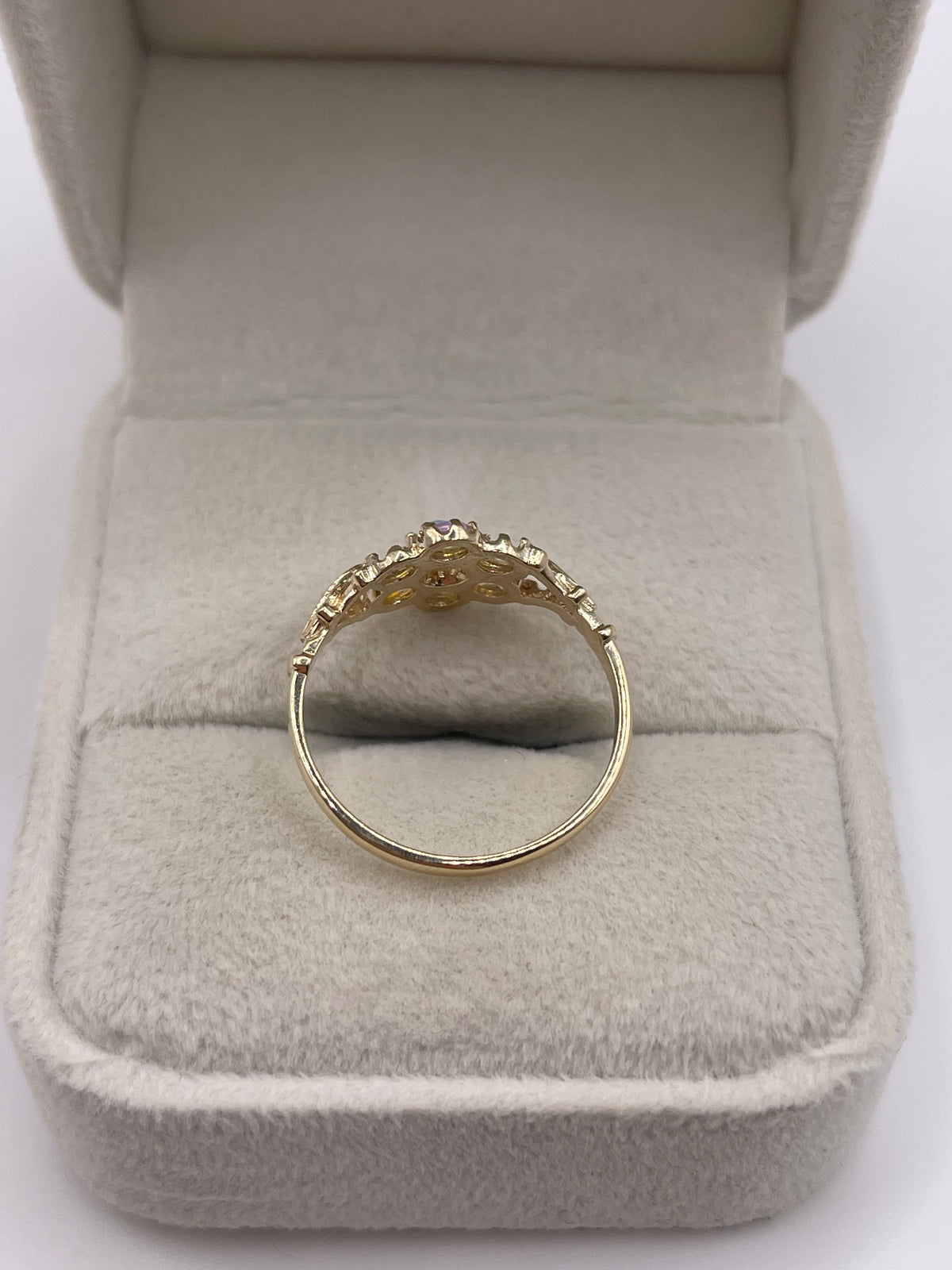 9ct gold opal cluster ring