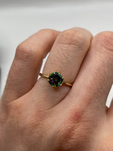 Load image into Gallery viewer, 9ct gold mystic topaz ring
