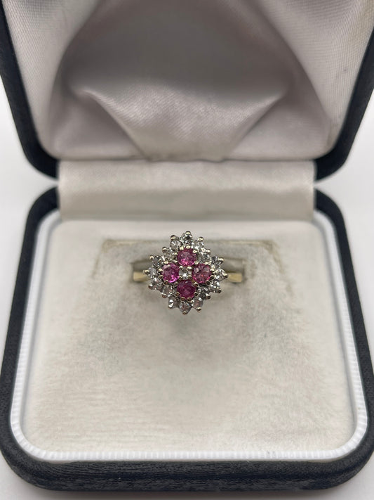 18ct gold ruby and diamond ring