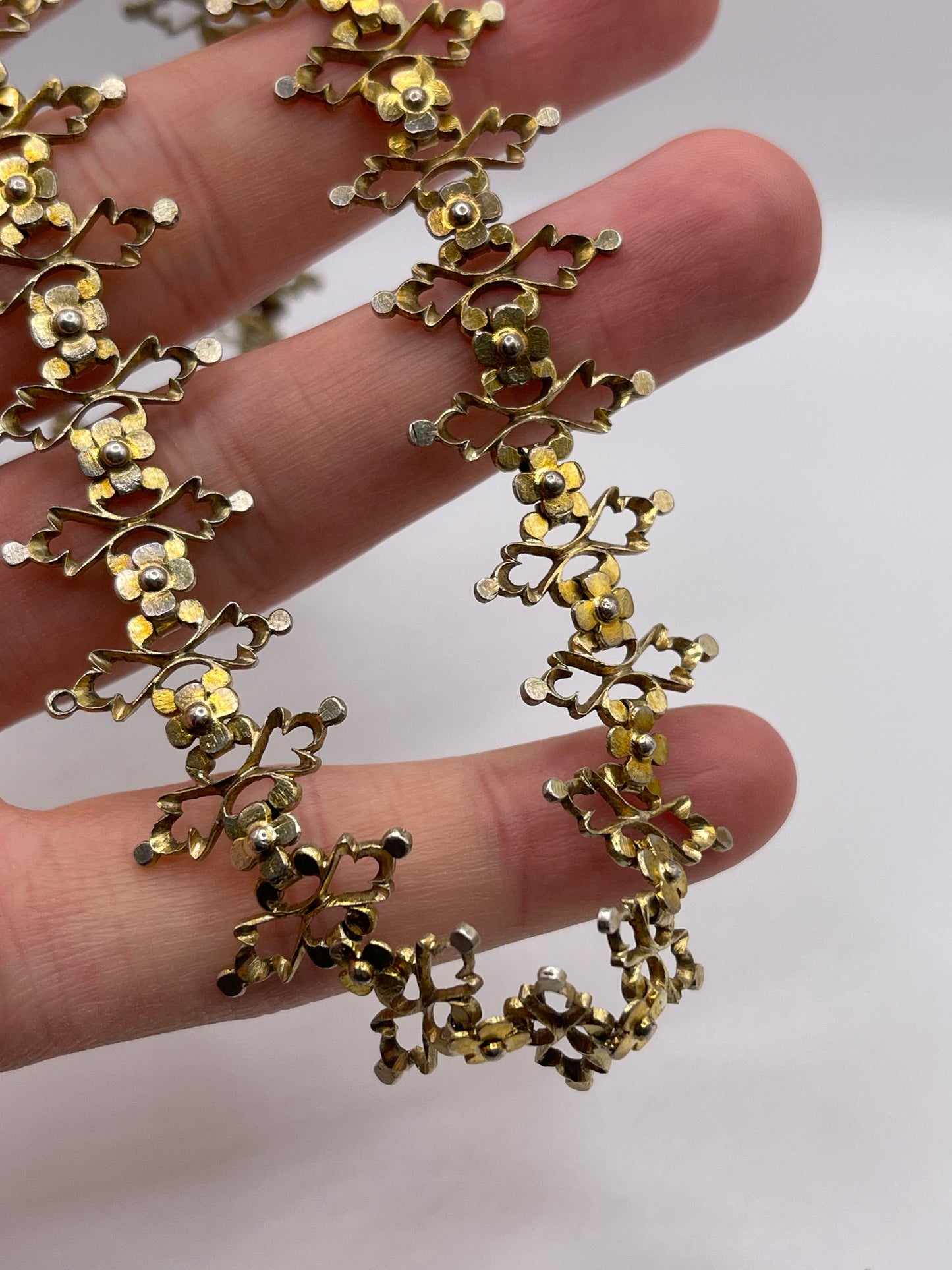Antique silver gilt collar