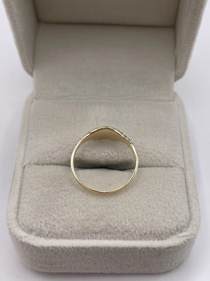 9ct gold heart signet ring