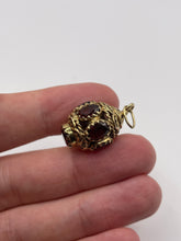 Load image into Gallery viewer, 9ct gold garnet fob pendant
