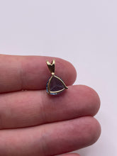 Load image into Gallery viewer, 9ct gold topaz and diamond pendant
