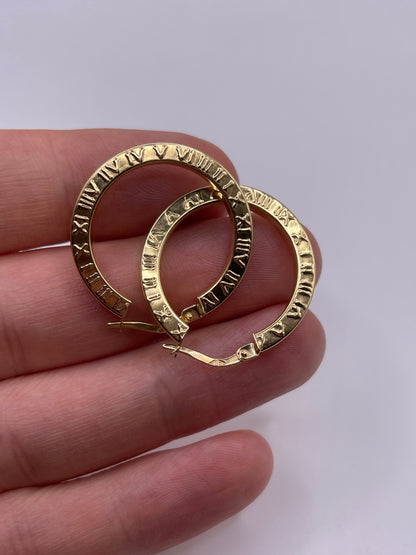 9ct gold Creole earrings