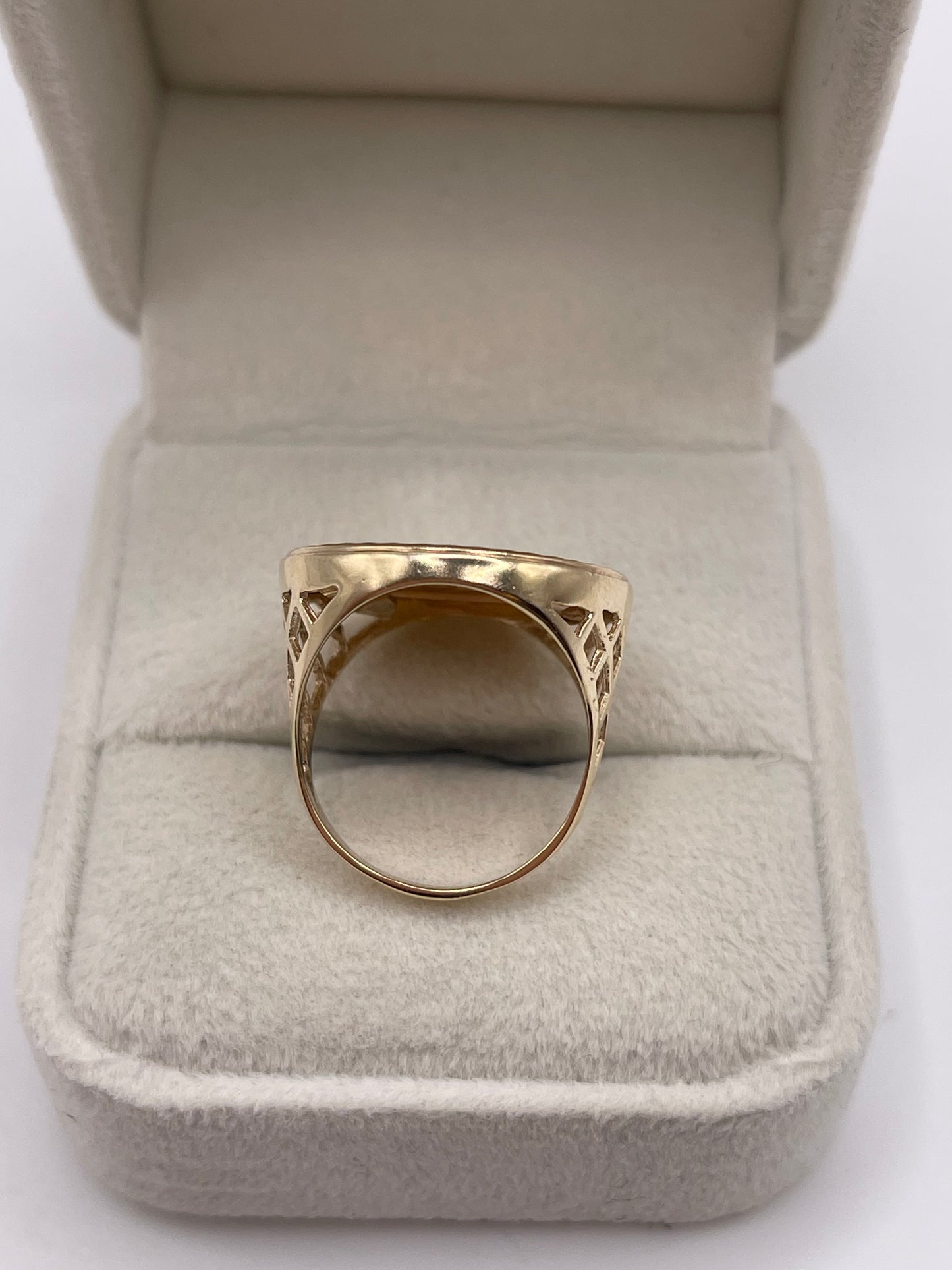 9ct gold st George medallion ring
