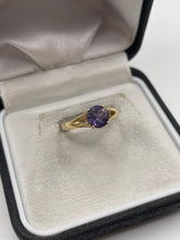 Load image into Gallery viewer, 9ct gold blueberry quartz ring
