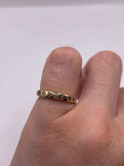 9ct gold cognac diamond ring