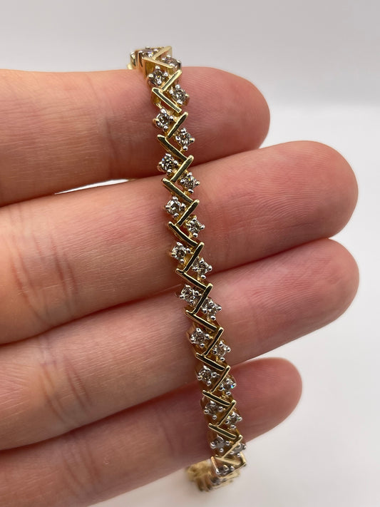 14ct gold diamond bracelet
