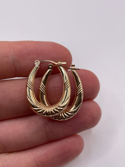 9ct gold creole earrings