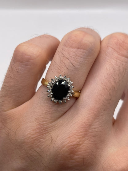 18ct gold sapphire and diamond ring