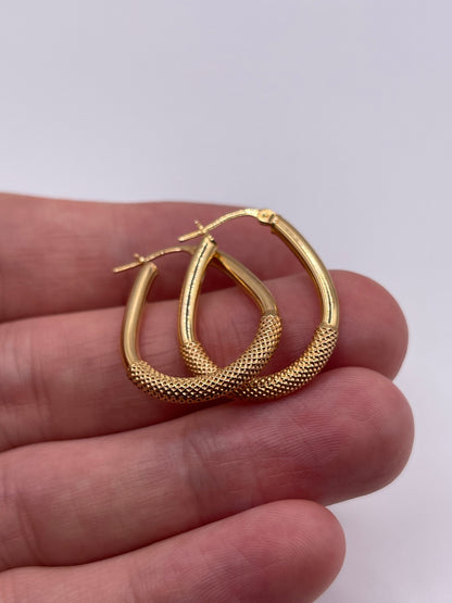 9ct gold creole earrings